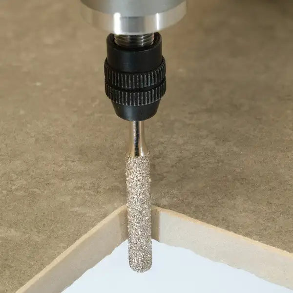 Proxxon diamond grinding bits cylinder 5mm 2 piece - For creating radii in corners, e.g., of cutouts. Ø 5mm. Shaft