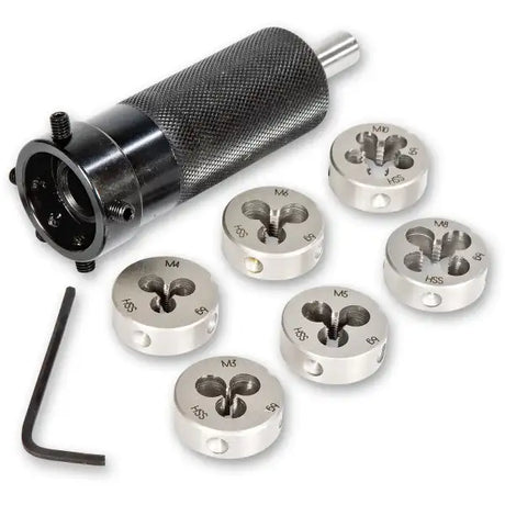 Proxxon Die Holder With Dies For M3 To M10 Male Threads