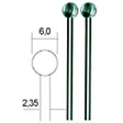 Proxxon High Speed Steel Cutters 6 mm (2 Pack) - For non-ferrous metals, plastic, Wolfram vanadium milling bits