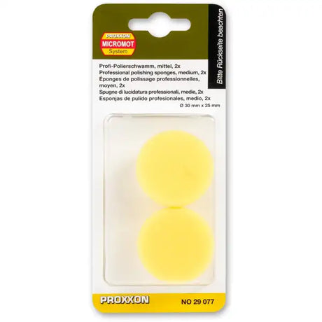 Proxxon Medium Yellow Polishing Sponges (2 pieces)