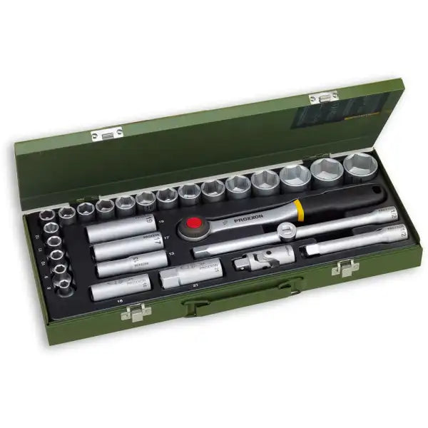 Proxxon Socket Set For 1/2’’ Drive - 29 Pieces - Hand Tools 29-piece socket set for powerful mechanical work. With 1