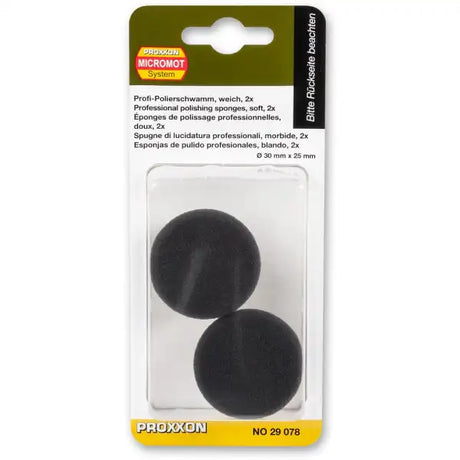 Proxxon Soft Black Polishing Sponges (2 Pieces)
