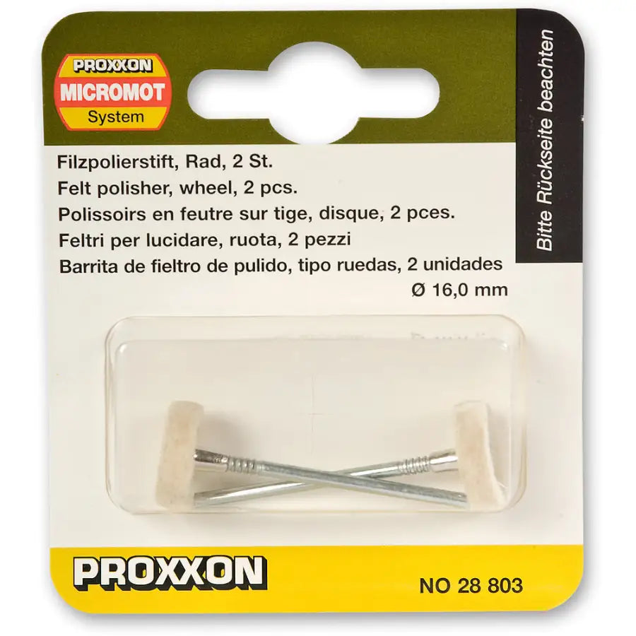 Proxxon Wheel Felt Polisher (2 Pack) 28803 - Polishing/Buffing - Fast shipping
