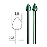 Proxxon Wolfram vanadium milling bits HSS Cutters 6 mm (2 Pack)
