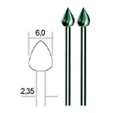Proxxon Wolfram vanadium milling bits HSS Cutters 6 mm (2 Pack)