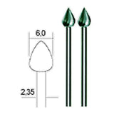 Proxxon Wolfram vanadium milling bits HSS Cutters 6 mm (2 Pack) - Fast shipping