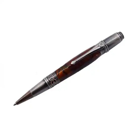 ProzX Art Deco Pen Kit - Antique Rose Copper and Gun-Polish - Kits + Gun Polish Prozx Bushings & 3 / 8 Drill Bit