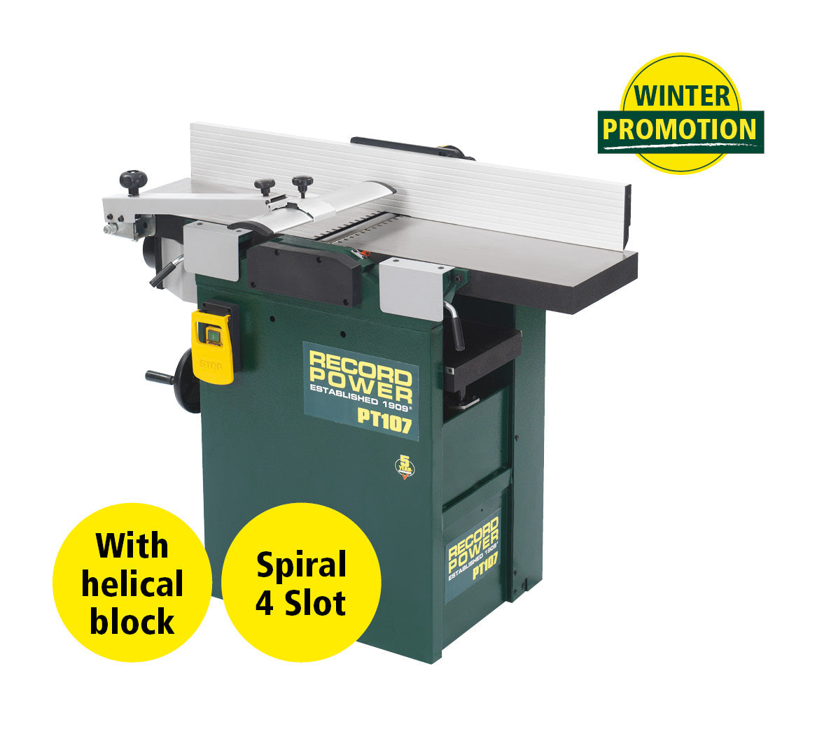 PT107 4 Slot 10’’ x 7’’ Helical Block Heavy Duty Planer Thicknesser (4-Spiral) (47503) - Coming soon.