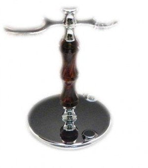 This quality chrome razor stand kit is the perfect storage and display solution for your razor and shaving brush and will look great in any bathroom.  It has classic design features, a chrome finish razor and shaving brush holder that will match the finish and components of your favourite razor. It has a large 85mm diameter base with rubber feet pads to keep from sliding and tipping over.