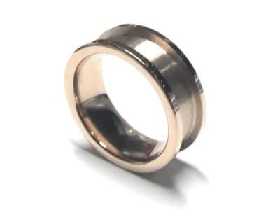 8mm IP Rose Gold Plated Tungsten Carbide Ring Core - Ring Cores - Fast shipping