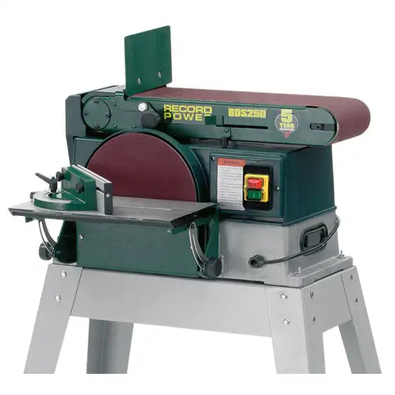 Record Power BDS250 10’’ x 6’’ Belt & Disc Sander - Sanders This heavy-duty and has plenty of to handle demanding