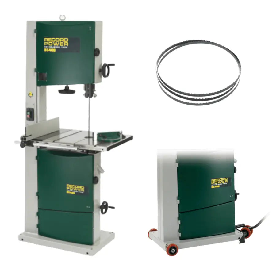 Record Power BS400 Bandsaw 16’’ - Wheel Kit + 3 Pack Blades - bandsaw - Fast shipping
