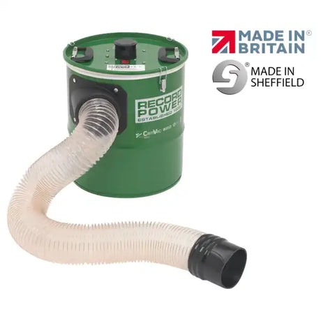 Record Power CamVac CGV286-3 Compact Dust Extractor - Extractors High Filtration with 2 Metres of Hose and Easy-Fit