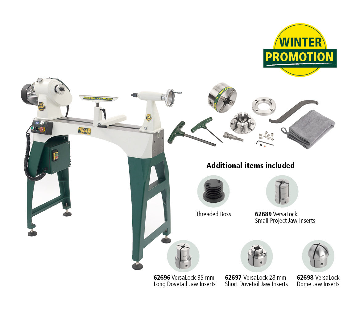 Record Power Coronet Regent & Victory Chuck Box Set - Lathes A great deal in the Winter Promotion comprising Lathe