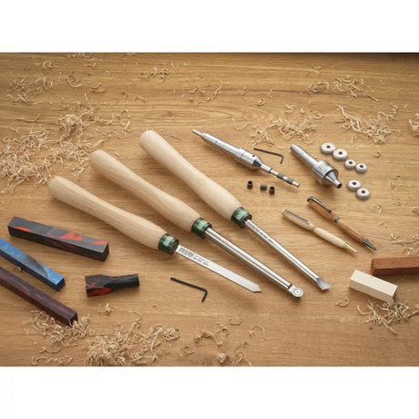 Record Power Master Collection Deluxe 3 Piece Small Project Set with Mandrel Kit and Ring Bushes No extras Woodturning