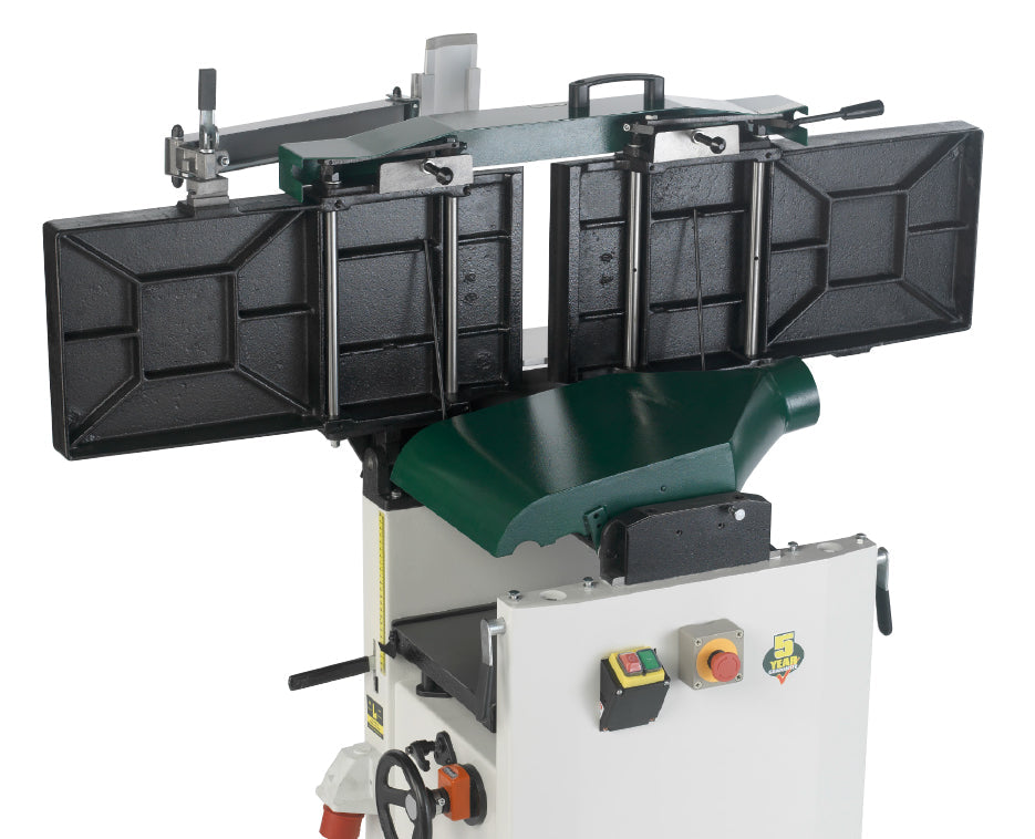 Record Power PT310 Heavy Duty Planer Thicknesser 230v With Spiral Cutter Block and Wheel Kit - PT310-HB/UK1 - July