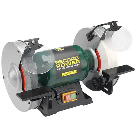 Record Power RSBG8 8’’ Bench Grinder with 40 mm White Stone Fast shipping