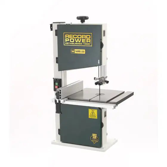 Record Power Sabre 250 10’’ Bandsaw & 3 Pack Blades - Band Saws The BS250 has long been one of Power’s best-selling