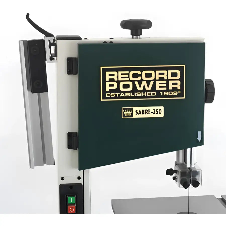 Integral Rip Fence Holder  When the rip fence is not in use it can be stored safely on the side of the machine.