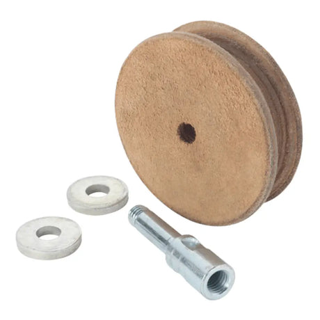 Record Power Sharpening System Profiled Leather Honing Wheel - Fast shipping