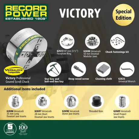 Record Power Victory Chuck Package - Special Edition - Chucks This is a professional geared scroll with added value