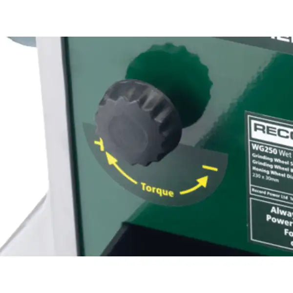 Record Power WG250 10’’ Wet Stone Sharpening System Package - A wet stone sharpening system with a range of high