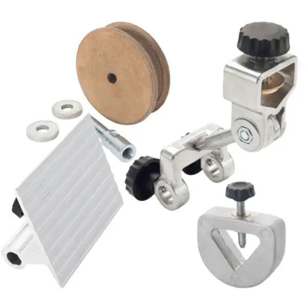 Record Power Woodturners Sharpening Jig Pack - This package contains all the sharpening jigs needed for woodturning