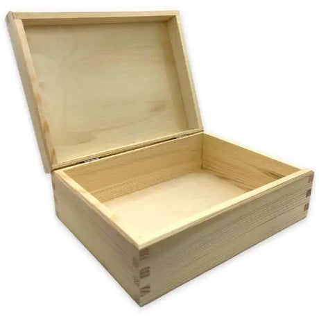 Rectangular Keepsake Box (No Clasp) - Pyrography Project - Keep your most precious items in this lovely, plain wooden