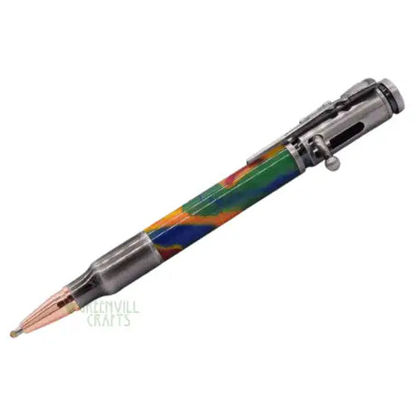 Rifle Bolt Pen Kit Antique Pewter - Kits Other platings are available including / Bronze Black Enamel Chrome Rose