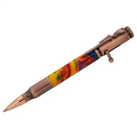 Rifle Bolt Pen Kit Antique Rose Copper - Kits Other platings are available including / Bronze Black Enamel Chrome