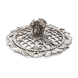 Rose Topped - Perforated Decorative Pewter Lid (Potpourri) - Fast shipping