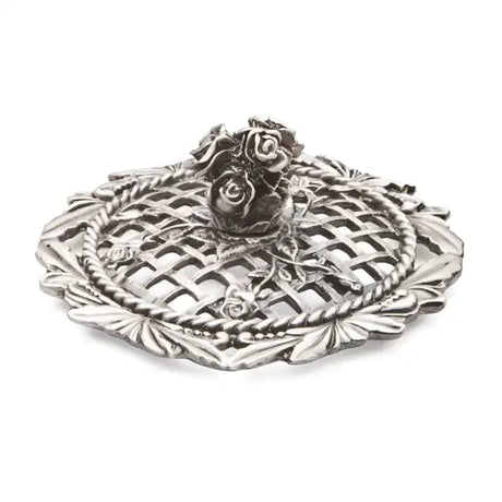 Rose Topped - Perforated Decorative Pewter Lid (Potpourri) - & design decorative pewter lid The perforated lids
