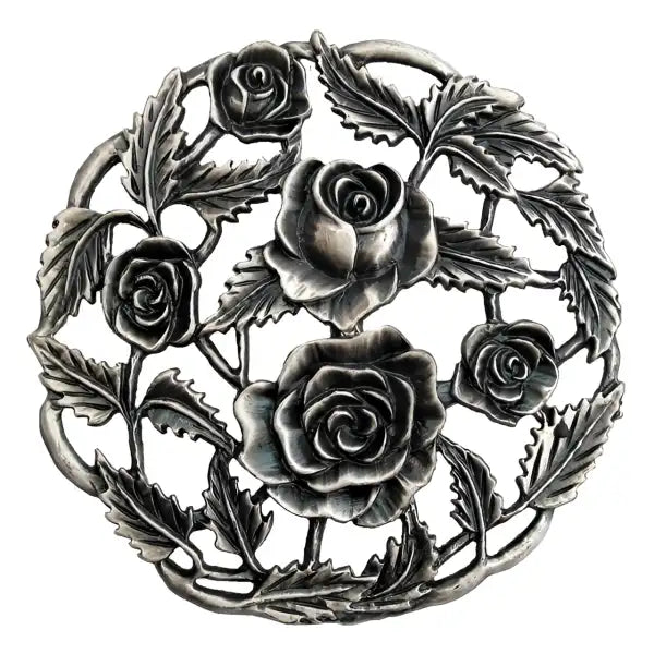 Roses - Decorative Pewter Lid (Potpourri) - Rose design decorative pewter lid The perforated lids are often used