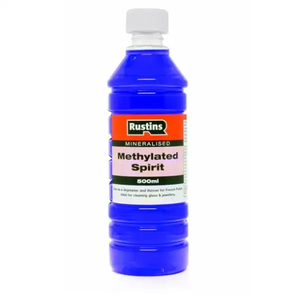 Rustins Methylated Spirit 500 ml - Variety of uses including dissolving essential oils, french polish, castor oil,