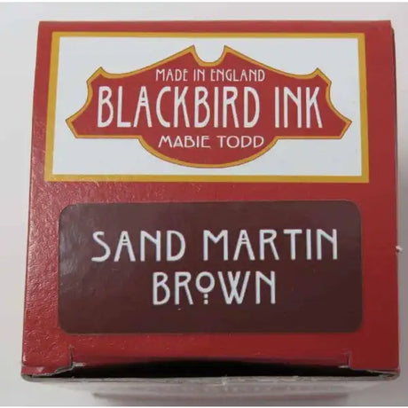 Sand Martin Brown Fountain Pen Ink - Blackbird - A premium quality bottled brown fountain pen ink from the home
