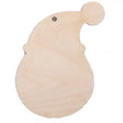 Santa Head - Pyrography Blanks - Beech wood cut in the shape of Santa’s head, ready for pyrography or other decoration