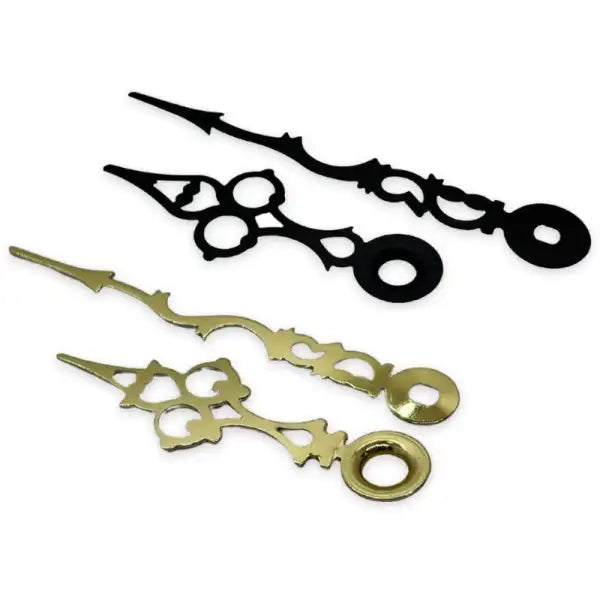 Serpentine Clock Hands - Sold in a single pair. Shorter hand indicates the hour and longer minutes. The clock hands