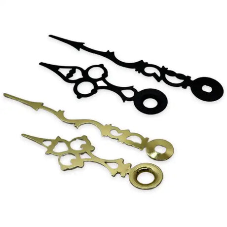 Serpentine Clock Hands - Sold in a single pair. Shorter hand indicates the hour and longer minutes. The clock hands