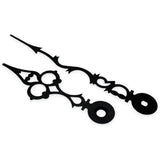 Serpentine Clock Hands - Black / 100mm - Sold in a single pair. Shorter hand indicates the hour and longer minutes.