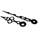 Serpentine Clock Hands - Black / 70mm - Sold in a single pair. Shorter hand indicates the hour and longer minutes.