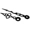 Serpentine Clock Hands - Black / 70mm - Sold in a single pair. Shorter hand indicates the hour and longer minutes.