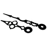 Serpentine Clock Hands - Black / 70mm - Fast shipping
