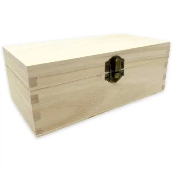 Small Rectangular Keepsake Box with Clasp - Pyrography Project - Keep your most precious items in this lovely, plain