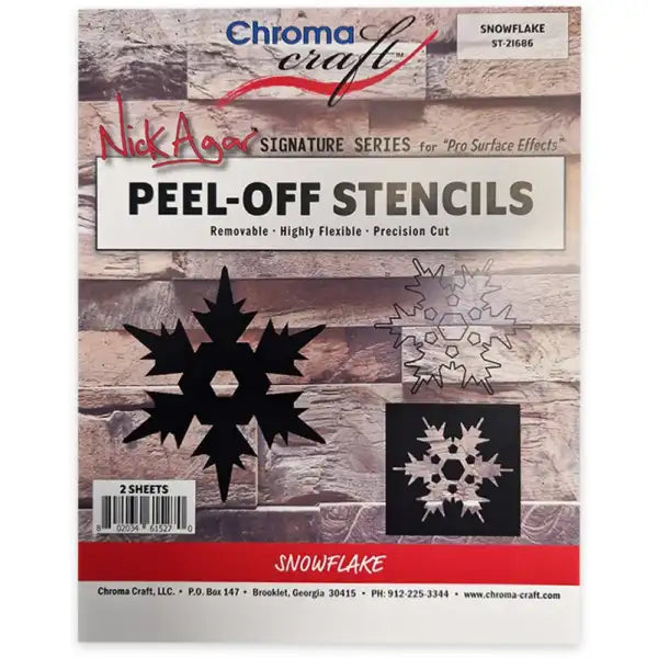 Snowflakes Peel-Off Stencil Set - Stencils Nick Agar has used stencils and made his own for many years creating