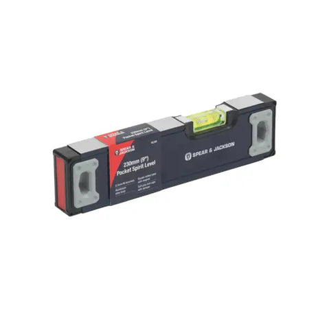 Spear & Jackson 230mm (9’’) Pocket Spirit Level - A mid to high quality pocket level accurate within 0.5mm per metre