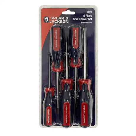 Spear & Jackson 5 Piece Screwdriver Set - SD5PS - This set of are tool box essential screwdrivers available in and 8