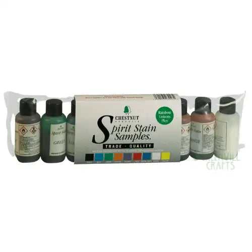 Spirit Stain Kit (Rainbow Colours) - Chestnut Products - Wood Stains & Colours The ideal way to try out Chestnut