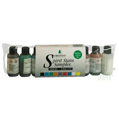 Spirit Stain Kit (Rainbow Colours) - Chestnut Products - Wood Stains & Colours The ideal way to try out Chestnut
