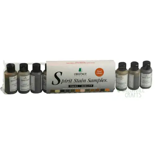 Spirit Stain Kit (Wood Colours) - Chestnut Products - Wood Stains & Colours The ideal way to try out Chestnut Colour