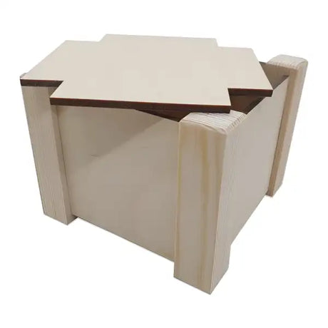 Square Flat Pack Wooden Box - Pyrography Project